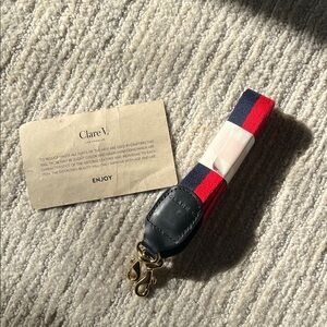 Clare V Red and Navy crossbody strap brand new